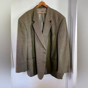 60R Men's suit coat brown excellent condition